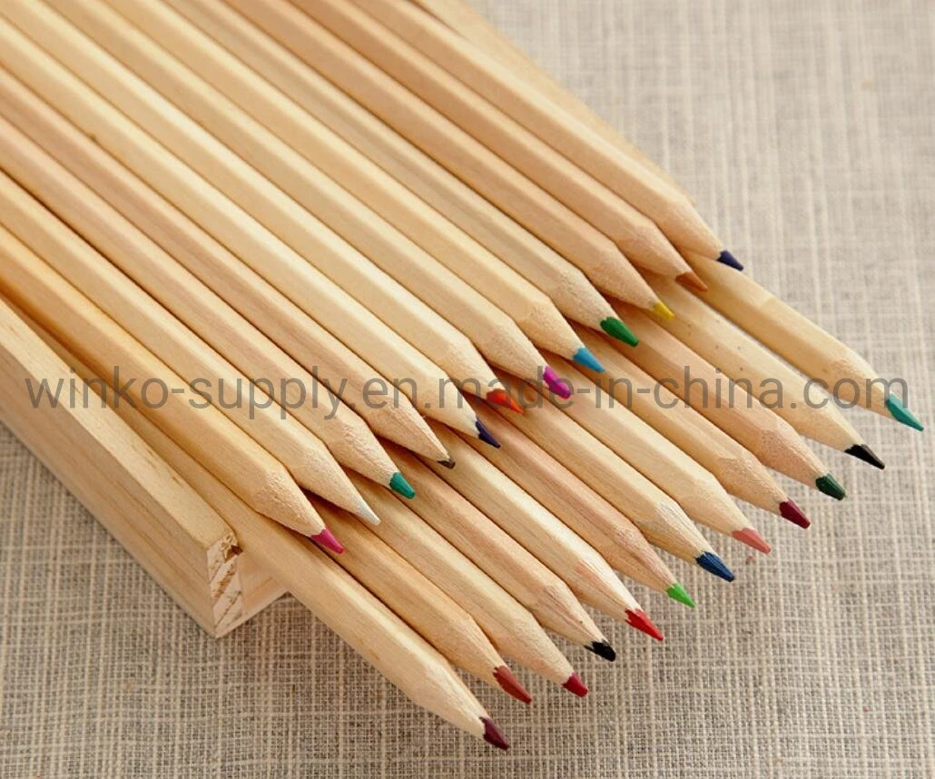 Customized Printing 24 Assorted Color Pencil with Wood Box