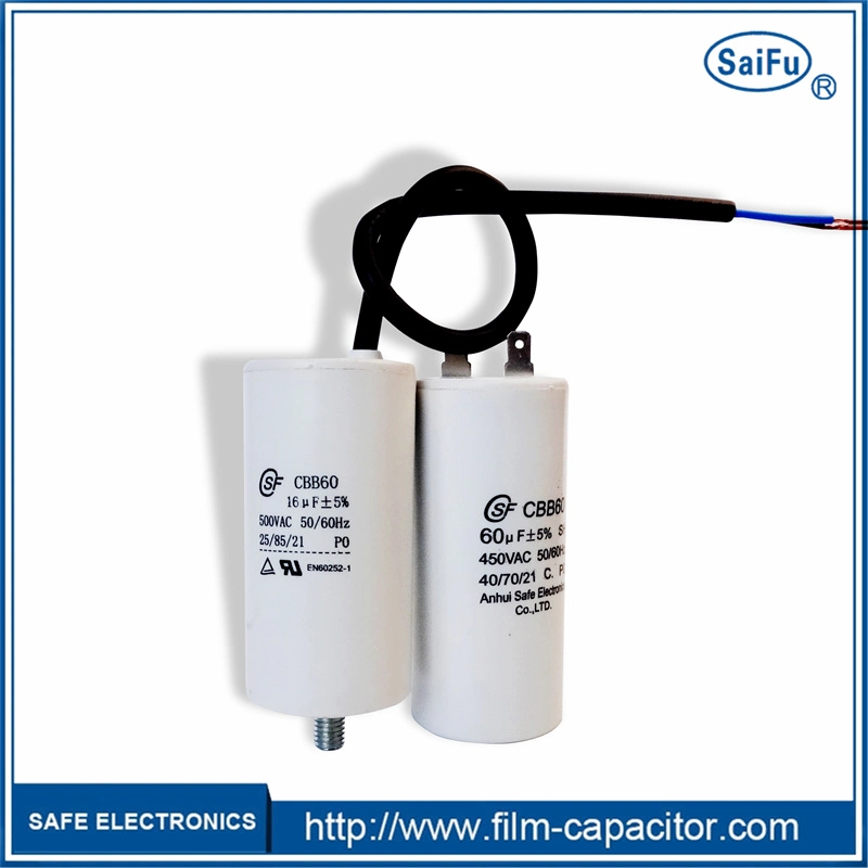 Cbb60 Air Pump Water Pump Motor Start Polypropylene Film Capacitor