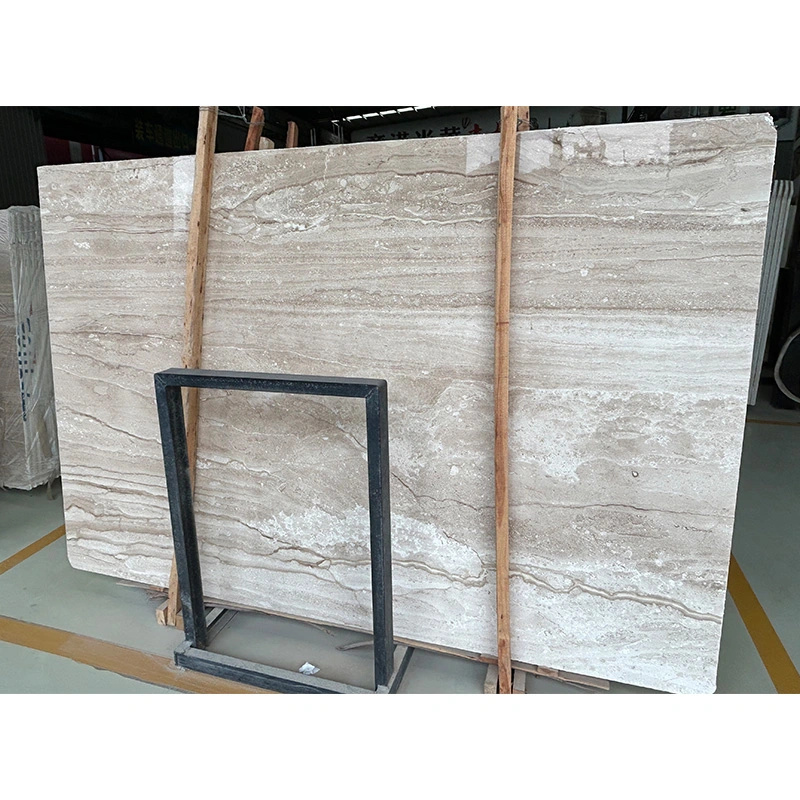 Lighning Grey Marble Slabs and Tino Brown Wood Vein Marble Big Slabs for Indoor Decoration/Stairs/Risers Cheap Price