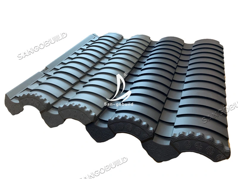 High-Strength Antique Traditional Chinese Style Roof Tiles Whoesale Price Old Clay Temple Gazebo Decorative Roof Tile