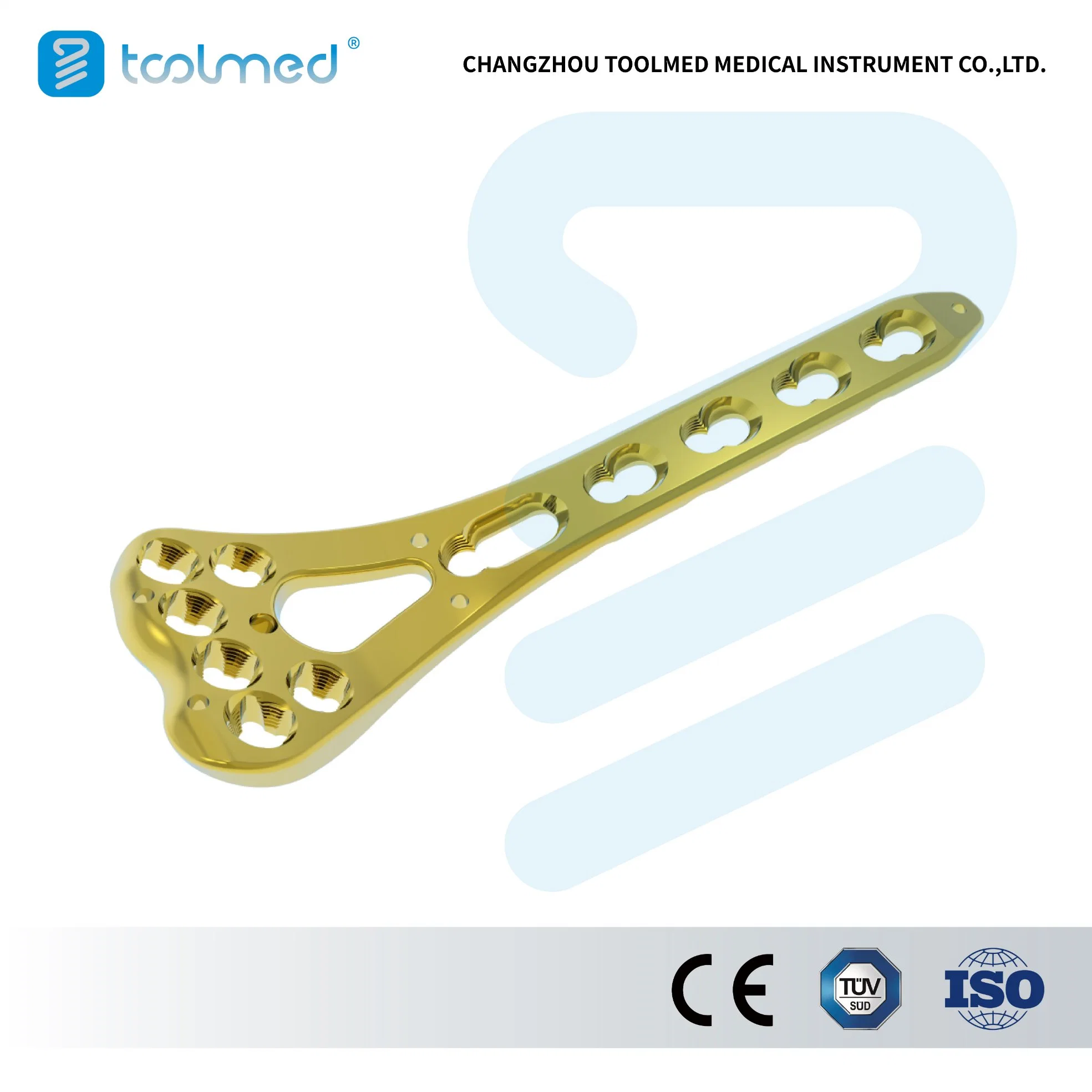 Multiax Variable Angle Two-Column Volar Distal Radius Locking Compression Bone Plate, Va LCP System, Titanium Orthopedic Surgical Implant for Trauma Surgery