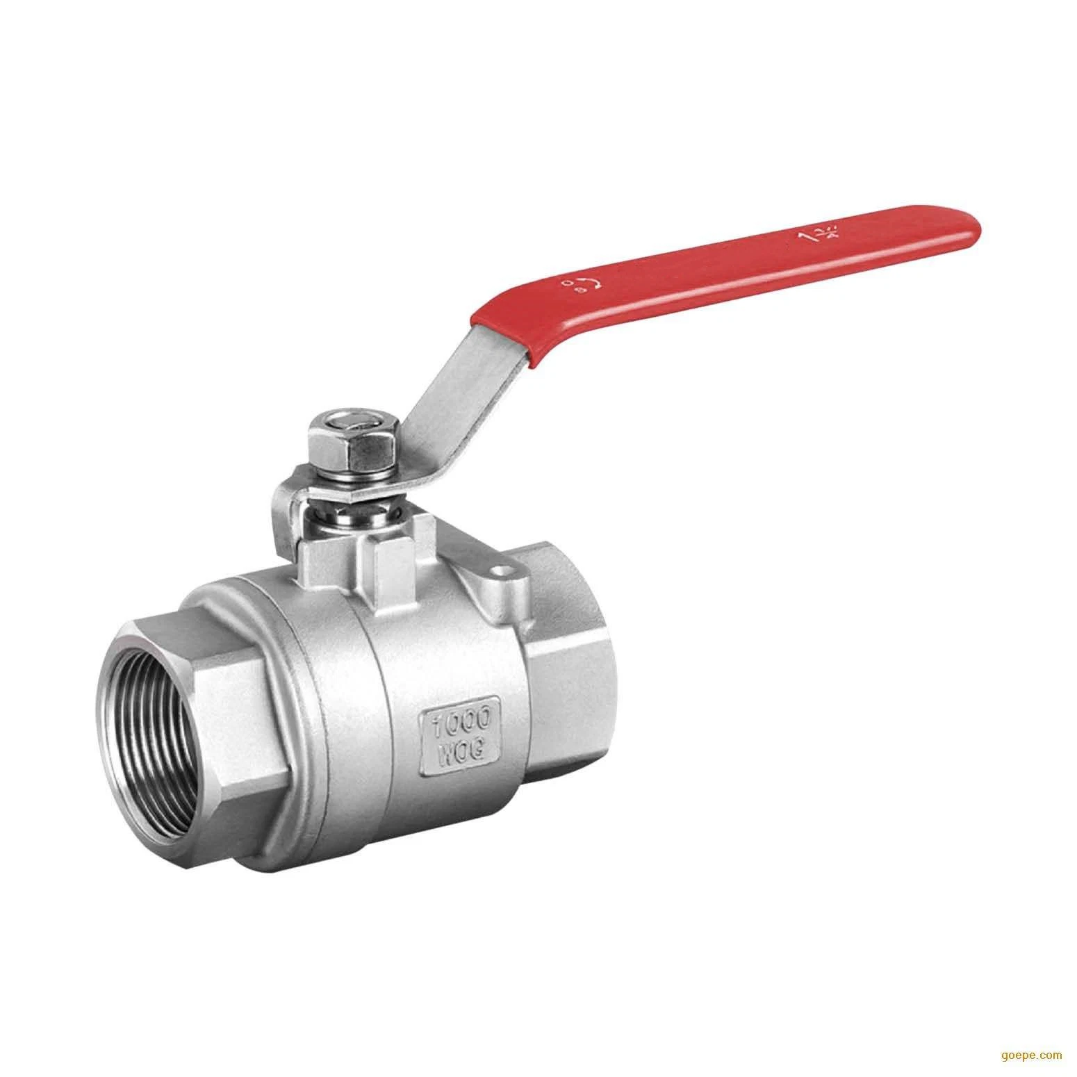 SS304 316 Stainless Steel Handle with Locking Internal Thread B211 2-PC Light Duty Ball Valve