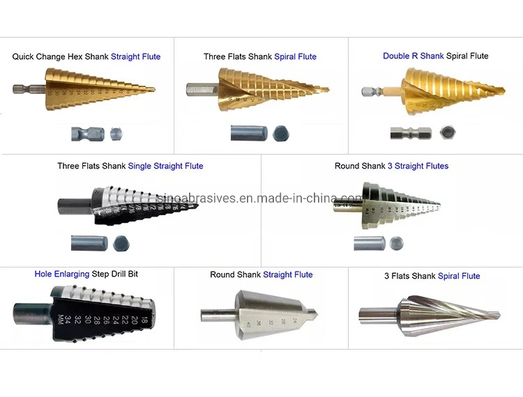 Tin-Coated Coated HSS Hex Shank Step Drill Bit