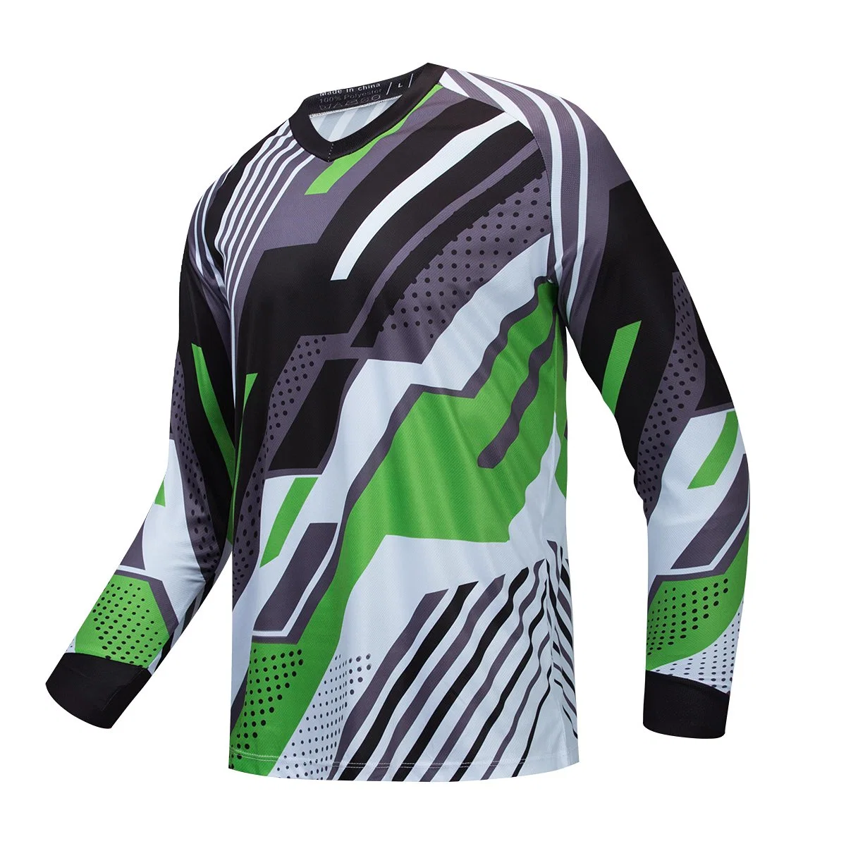 Custom Made Clothes Mountain Bike, OEM Mountain Bike Jersey, Polyester MTB Jersey Green Cheap Downhill BMX Shirts