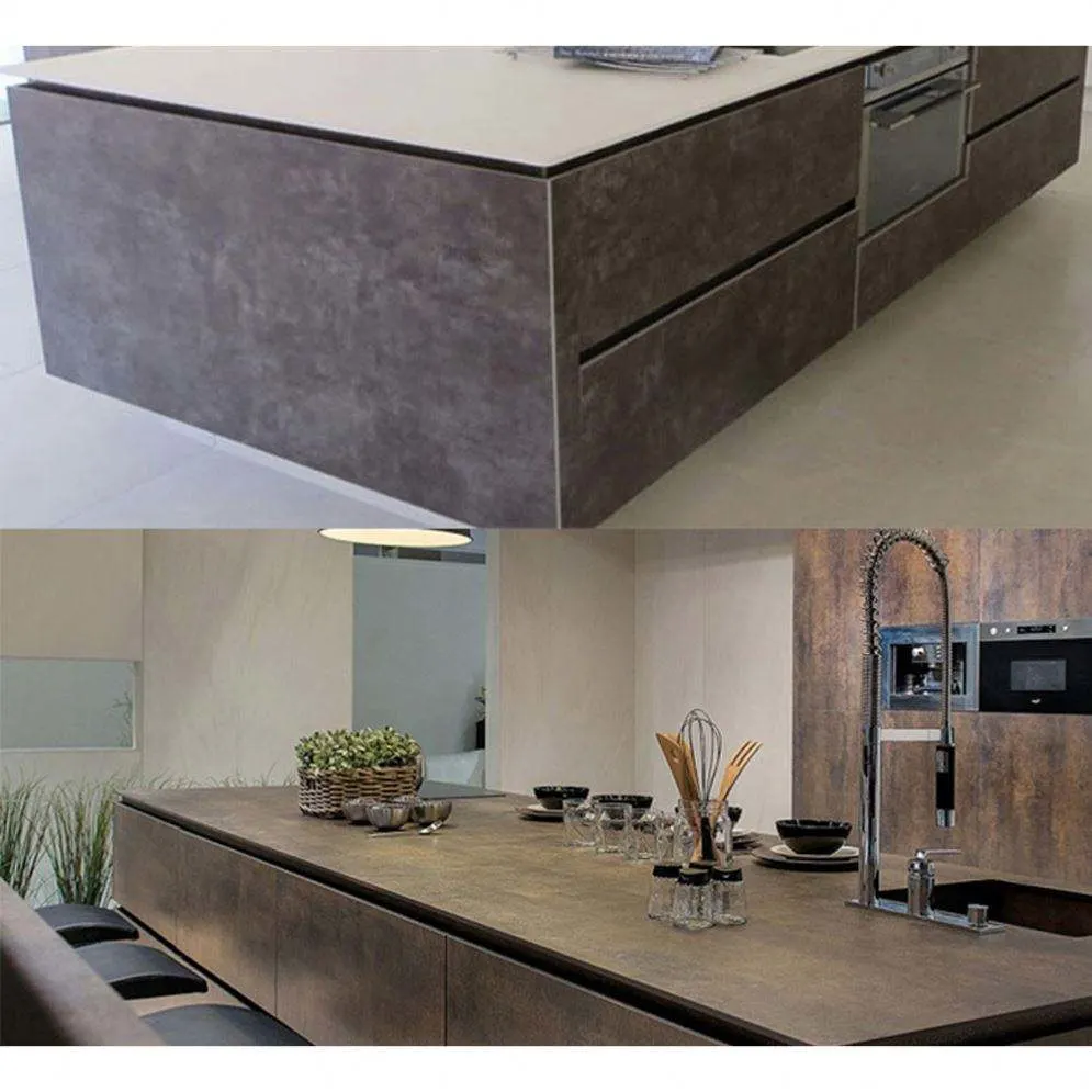 Taula Furniture Home Space 18mm Black Sintered Stone Kitchen Countertop