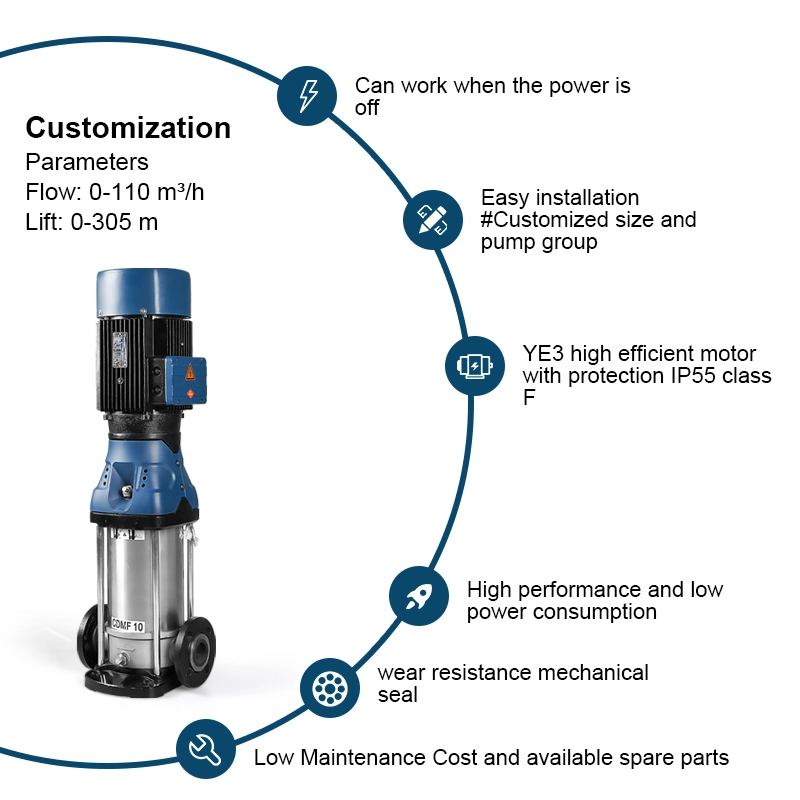 Vertical Stainless Steel 304 Multistage Centrifugal Pump for Fire Fighting System