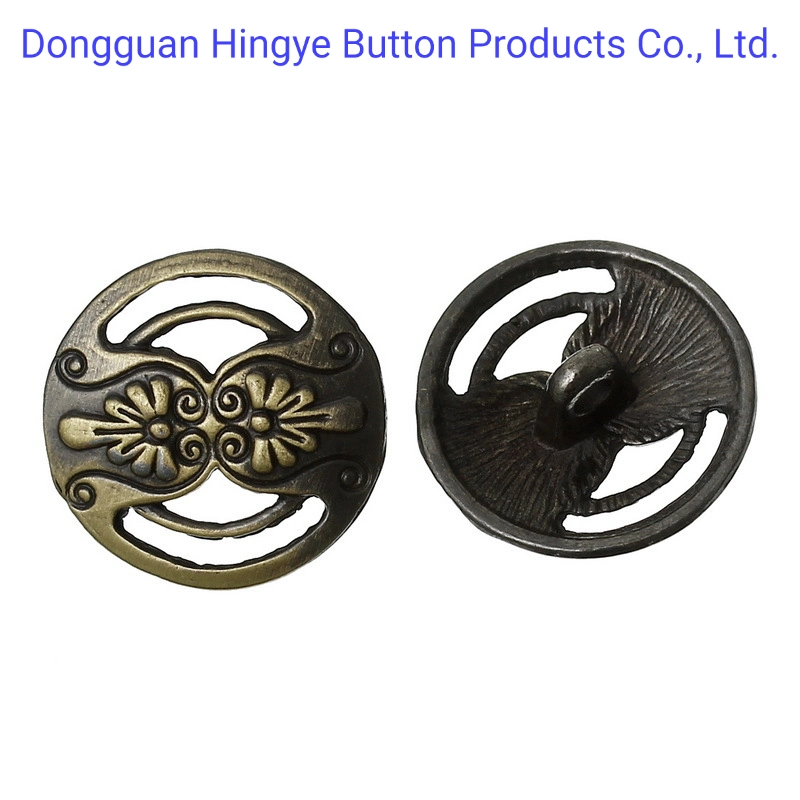 Metal Button Zinc Alloy Vintage Style Fashion Metal Sew on Shank Foot Button for Clothes