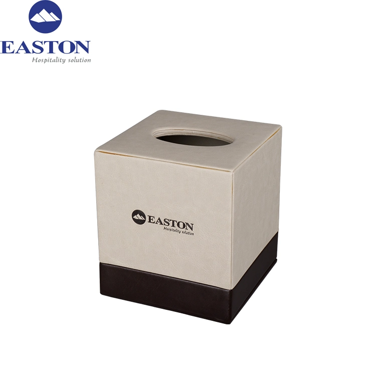 Hotel Rectangular PU Leather Paper Tissue Box Storage