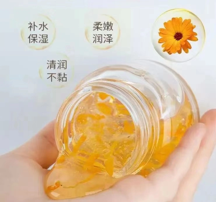 China OEM Anti Wrinkle After Sun Face Repairing Whitening Calendula Plant Extract Gel Deep Hydrating Refreshes Skin Gel for All Skin