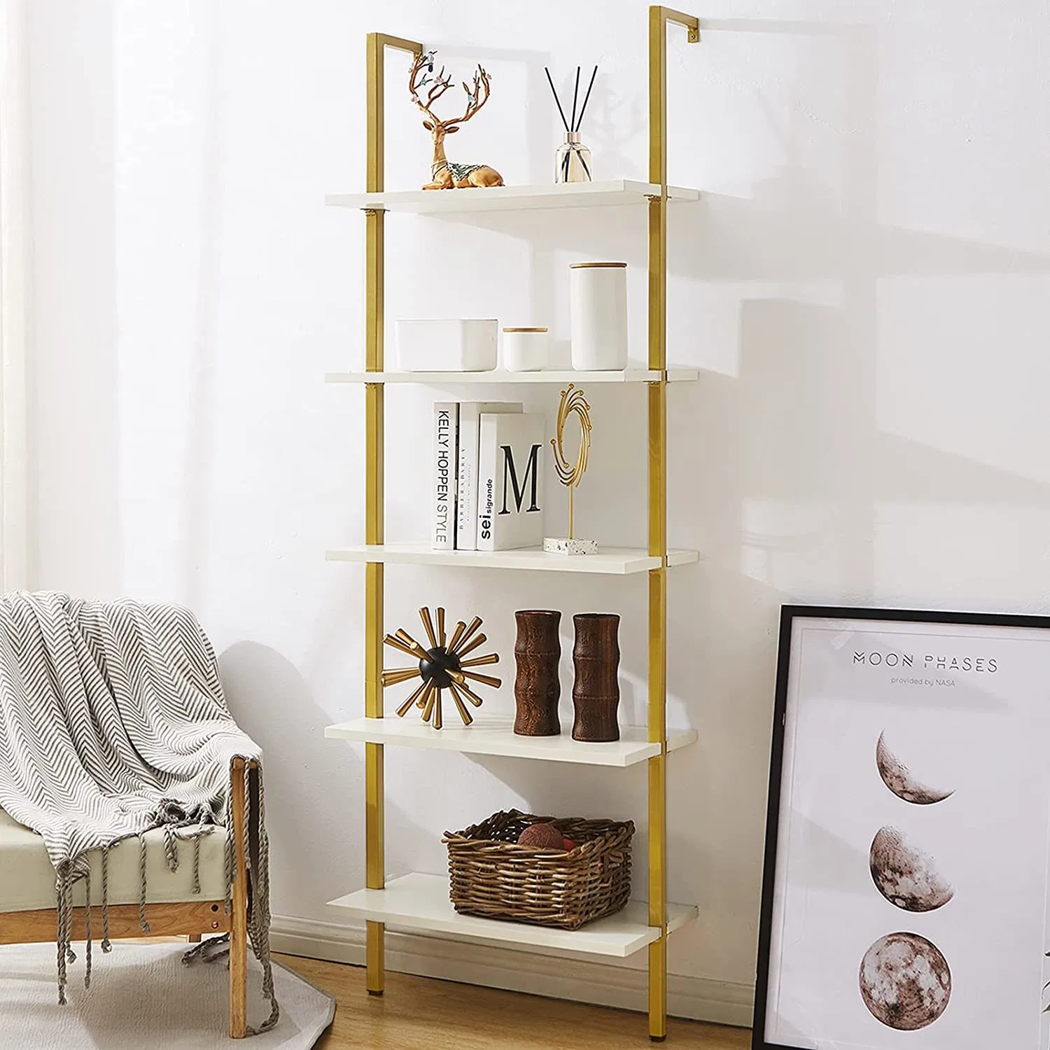 Modern Style Living Room Furniture Bookcase School Shelf Children Storage Rack
