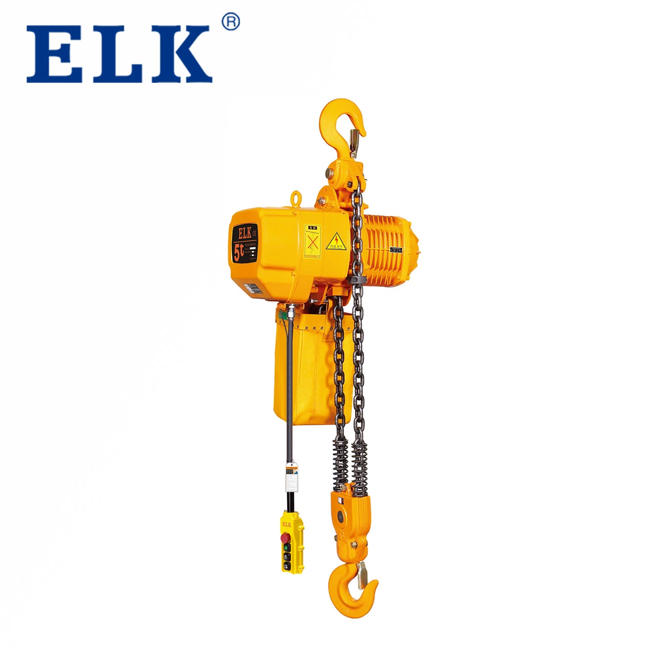 Elk 5 Ton Electric Hoist Ce Approval, Fec G80 Chain, Wireless Remote Control, Overload Protector, Factory Price