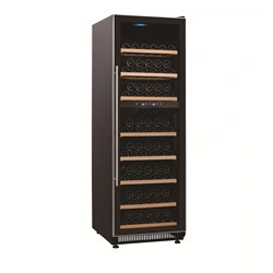 288L Factory Single Zones Humidor Freestanding/Built-in Compressor Wine Cooler 99 Bottles with Sapele Shelves Electric Wine Cooler Fridge Refrigerator