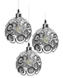 Blanc Noir Nodic pendentif lumière Cristal Chanderlier éclairage Maison moderne Éclairage