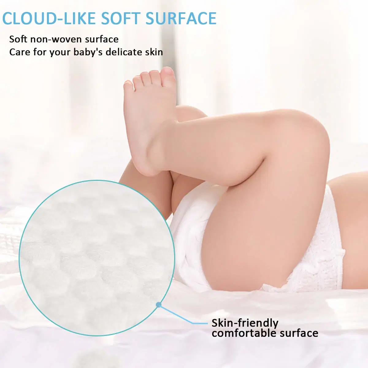 Almohadilla desechable para bebés, 100 cuenta Thicken y High absorber Incontinence Changing Pad