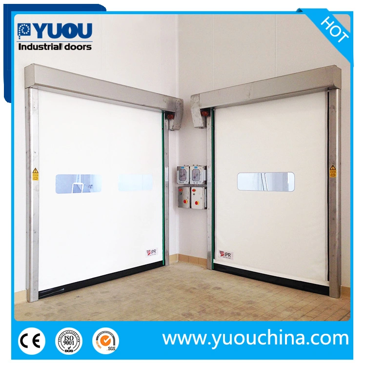 Automatic PVC Fabric Interior GMP Zipper Type Airtight Self Recovery Reset Repairing High Speed Roll up Rapid Roller Shutter Fast Acting Door for Clean Room