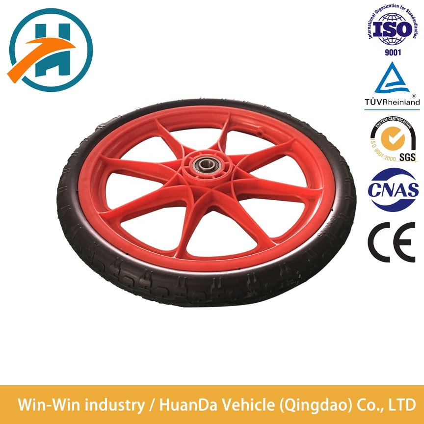 Hot Selling Colorful 16 Inch Solid PU Foam Wheel for Wheelbarrow