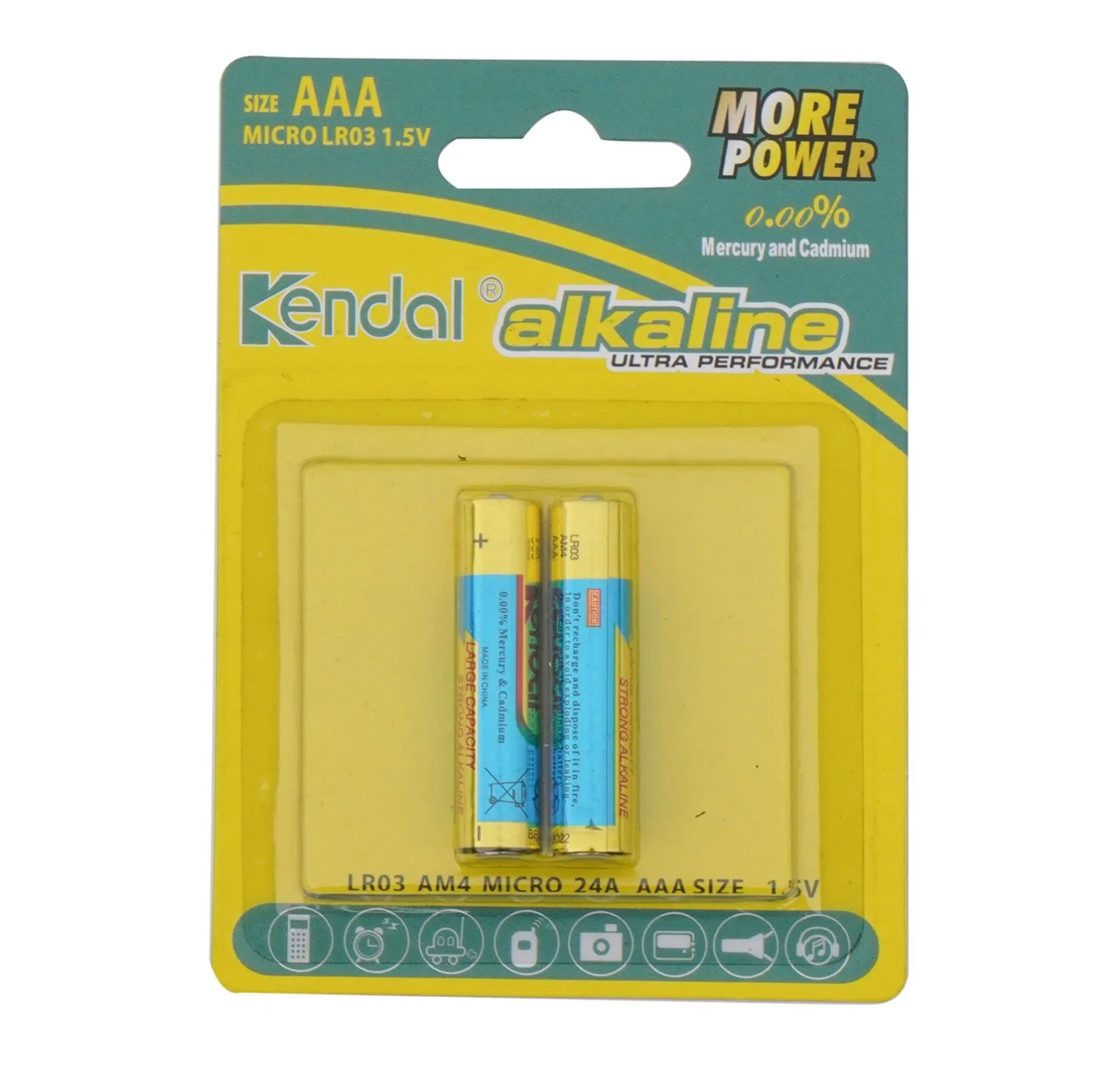 Free Mercury Cadmium Lead Primary Alkaline AAA Lr03 Am-4 Dry Cell Battery