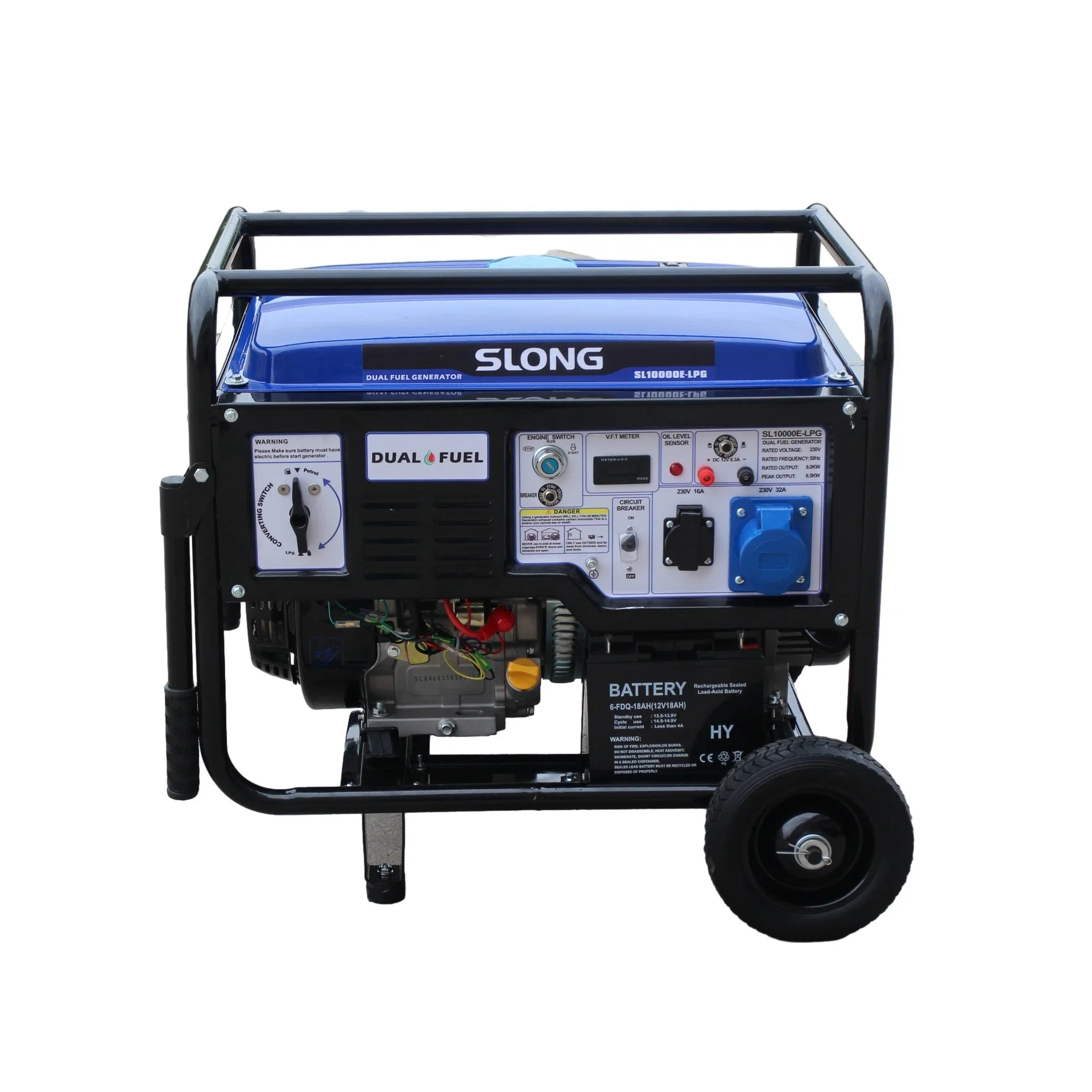 Slong Portable 8kw Dual Fuel Generator Gas LPG Generator