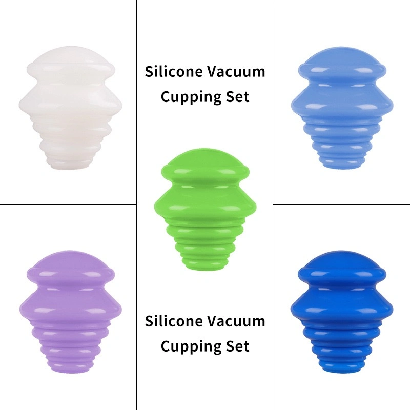 Chinese Medical Transparent Vacuum Suction Silicone Massage Cup 4 Cups