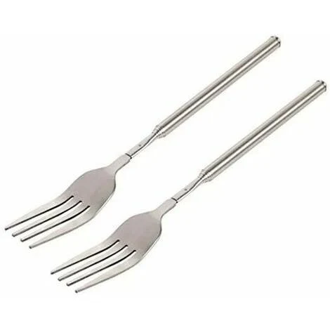 Custom Telescopic Stainless Steel Fork Use for Dinner Fruit Dessert Food