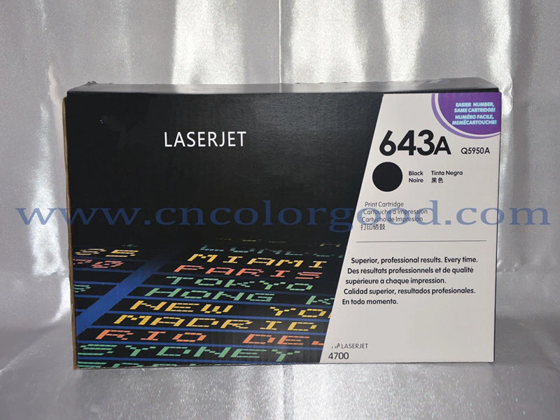 Original Laser Toner Cartridge for HP Printer 643A Q5950A/Q5951A/Q5952A/Q5953A