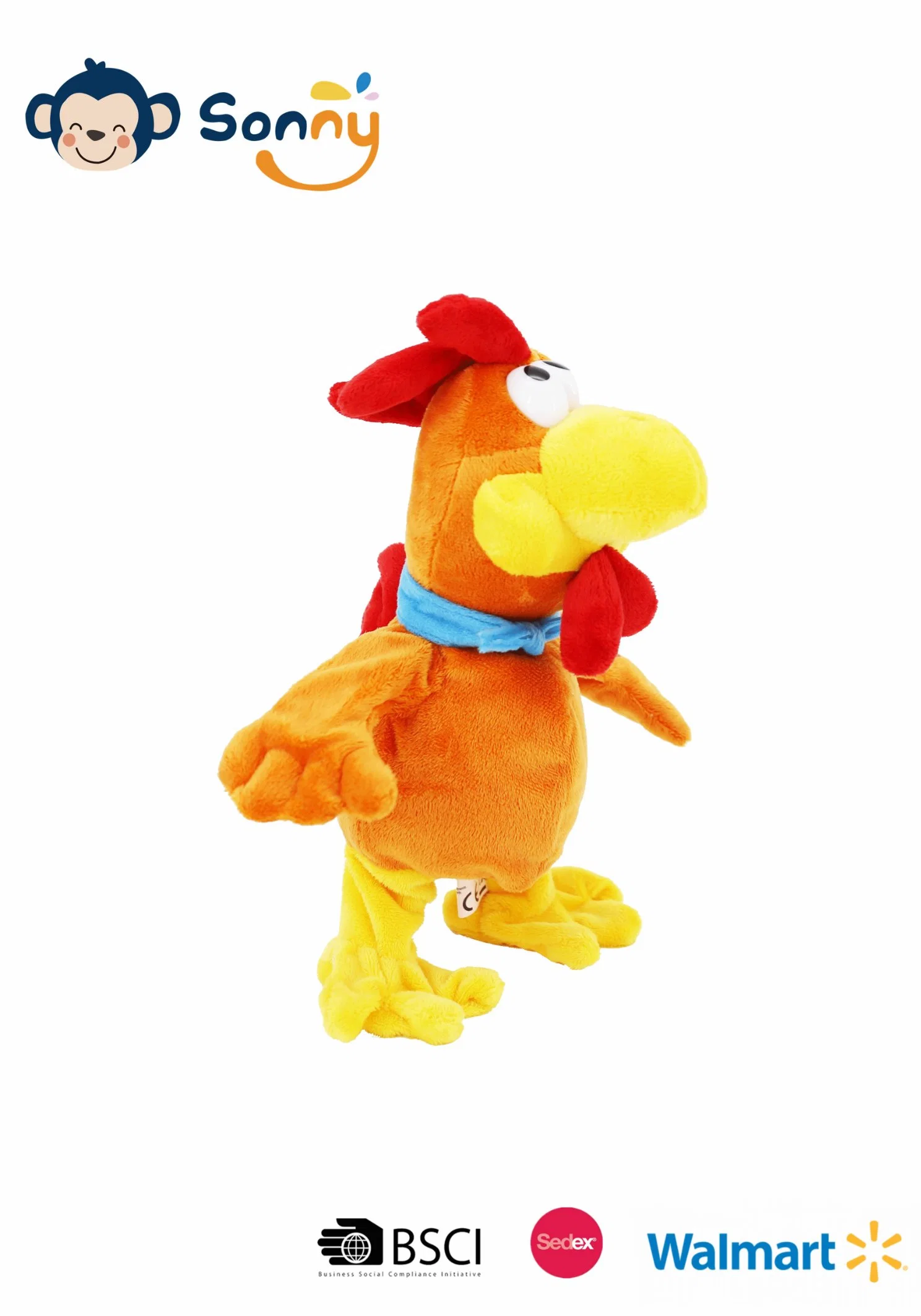 Easter Gift Dancing Musical Cock & Hen Plush Toy Wholesale/Supplier Stuffed Toy Easter Gift