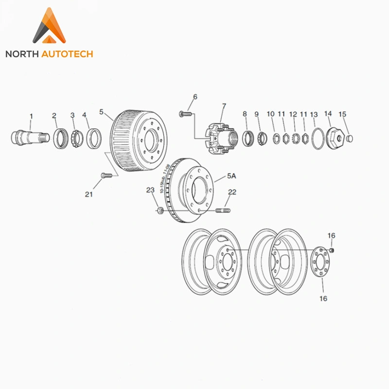 12K Lbs Capacity Electric Brake Axle with 8 Lug for Agriculture Trailer Truck