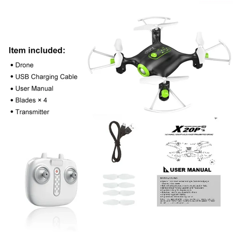 2020 Amazon Top Sale Remote Control Aircraft Sensor 2.4G Long Time Quadcopter Drone