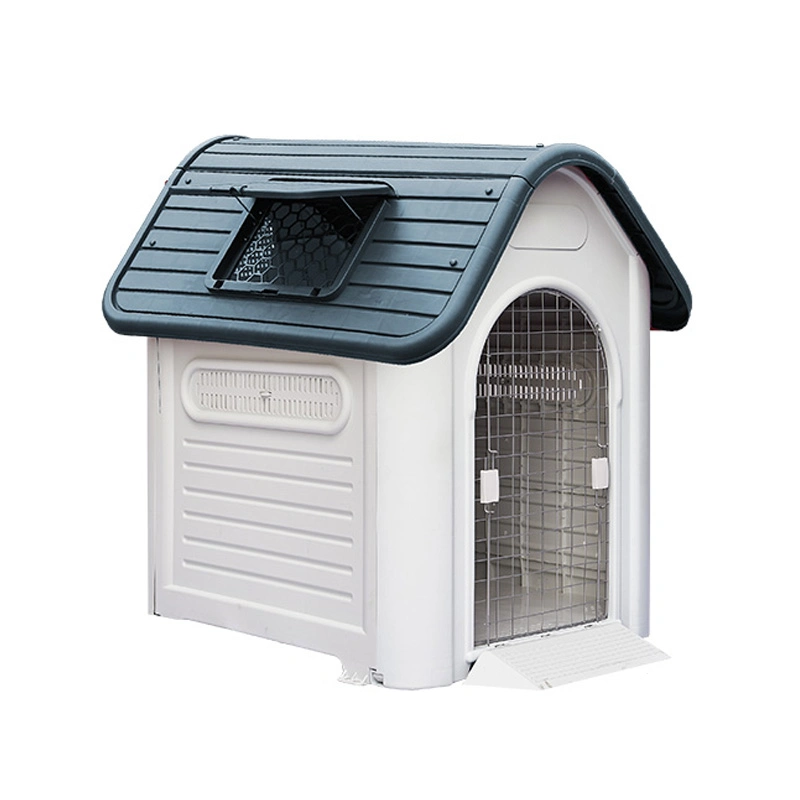 Outdoor High Quality Luxury Pet House Kennel Durable Waterproof Large Dog House with Skylight and Metal Door