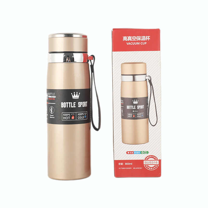 Factory Supplied 316 Stainless Steel Vacuum Mug Creative Fashion Sports Cup Flask Large Capacity Men's and Women's Portable Thermos