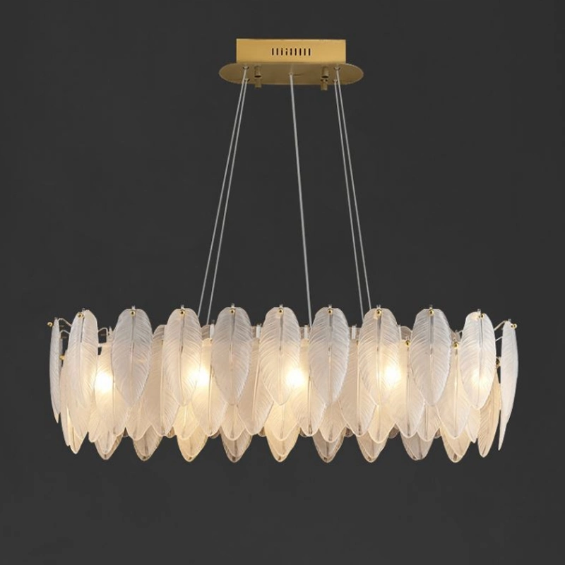 Luxry luz pendente Interior lustre de Cristal claro iluminação Sala de estar moderna Lâmpada