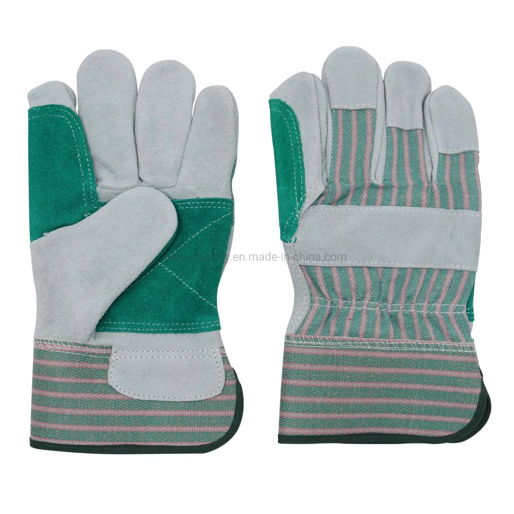 Hand Protect Welding Work Insulated Cow Split Leather Labor Safety Gloves Made in China for Work