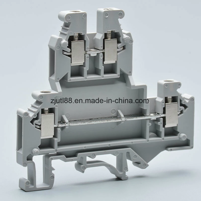 Dinrail Terminal Block Jut1-2.5/2q Screw Connector