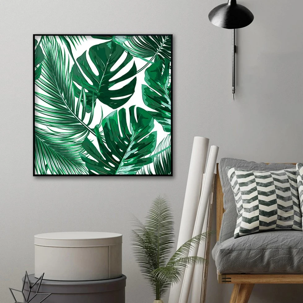 Wholesale/Supplier Custom HD Print Green Plant Polyester Canvas Wall Art Canvas Painting for Home Decor