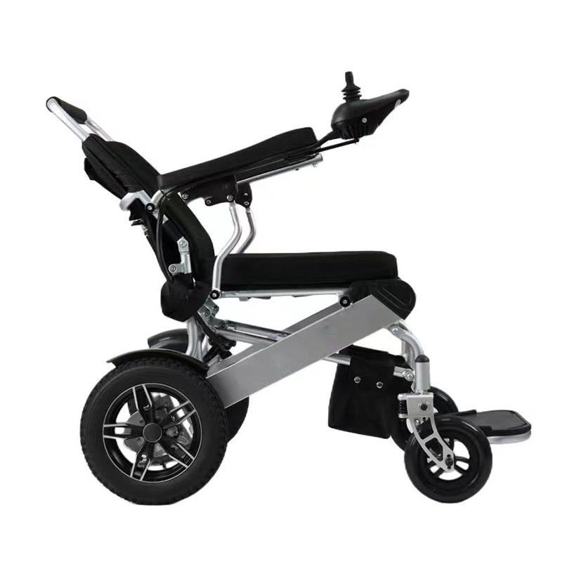 Electric Handicapped Folding Aluminium Wheelchair with Lithium Battery