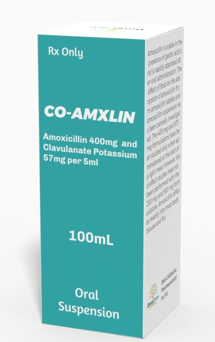 La amoxicilina 400mg y clavulanato de potasio 57 suspensión oral