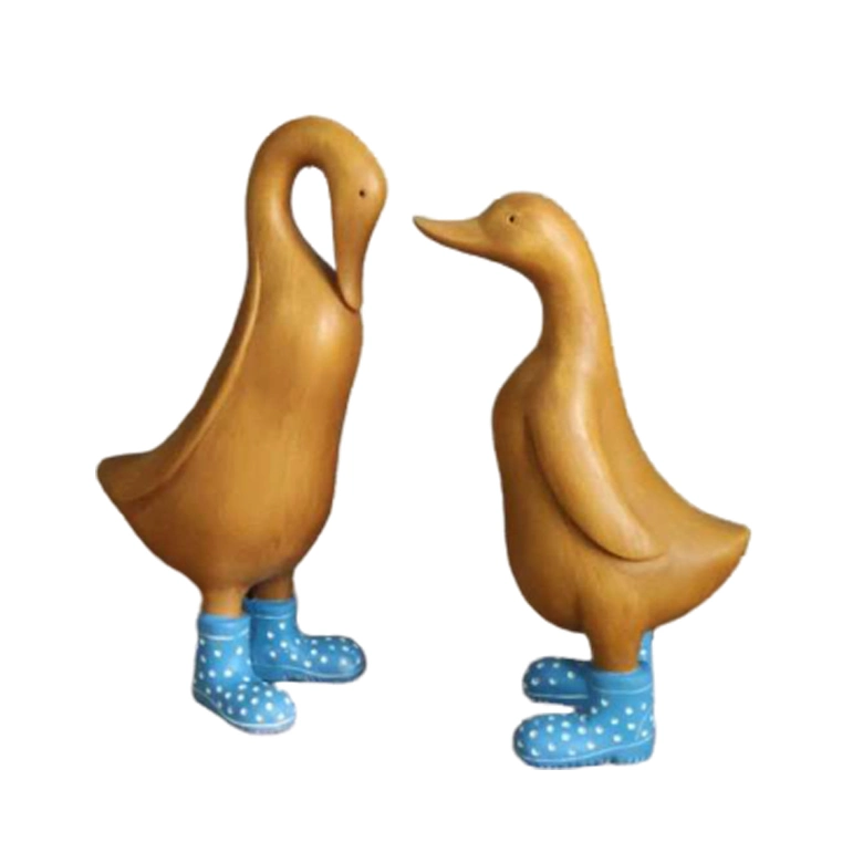 Single Color of Resin Crafts on Shelves Duck in Shoes