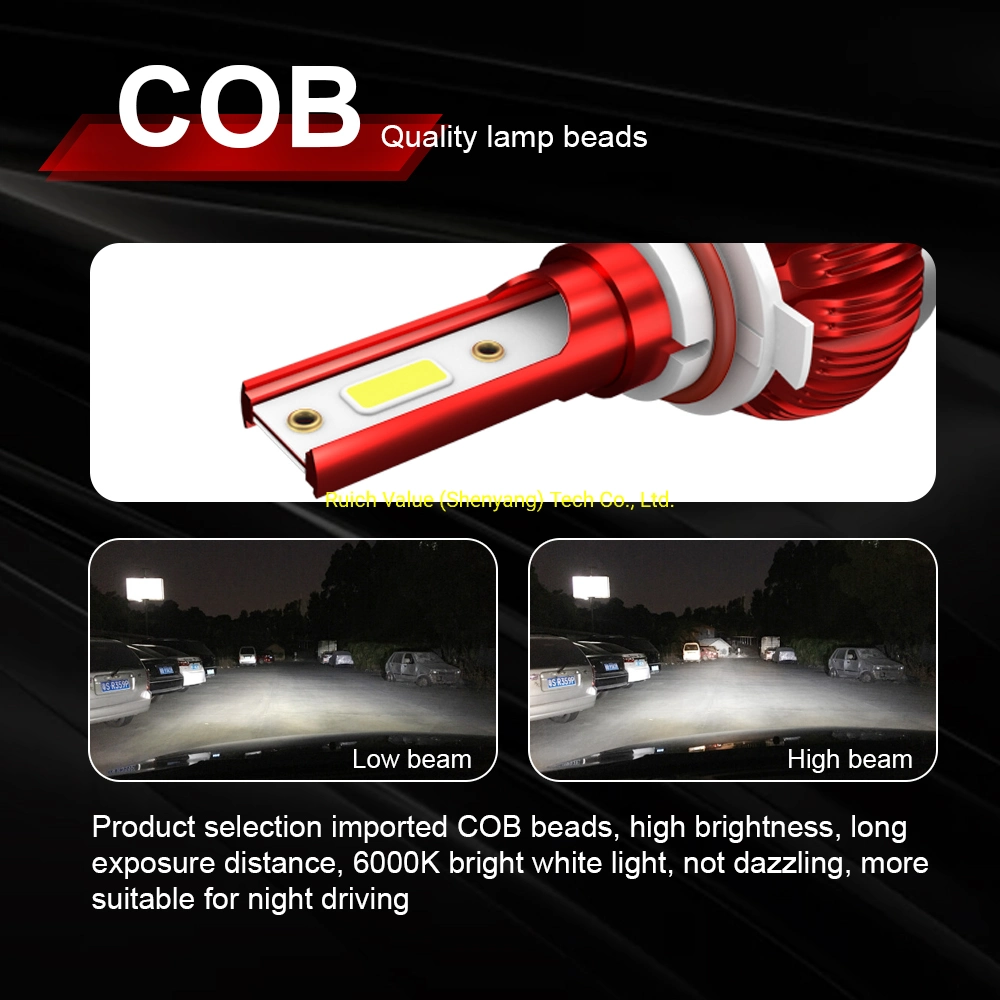 COB Chip Super Brightness K1 Serial 9005/9006 Car LED Headlighting Bulbs