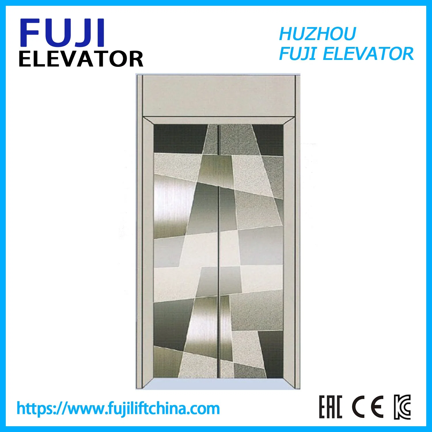 Hairline Stainless Steel AC Elevator FUJI High quality/High cost performance  Export Wooden Case Residential Home Lift