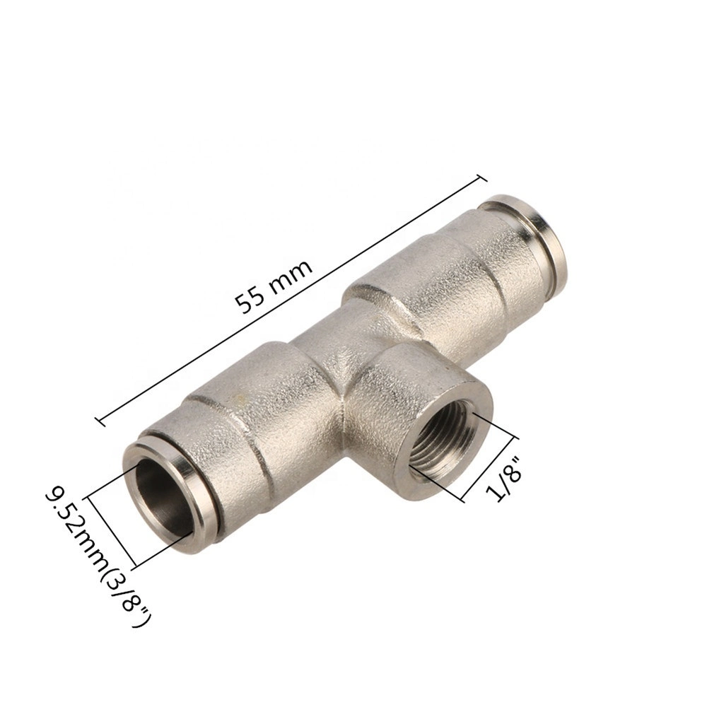 1/8" Rosca fêmea de 3/8" ETE/conector de cotovelo do bico de atomização 9.52mm do adaptador de acoplamento