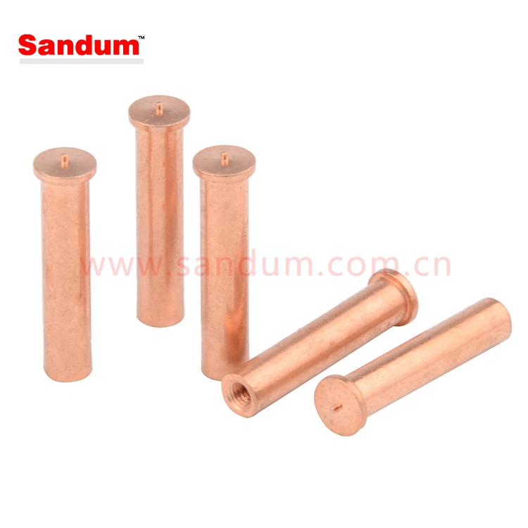 Copper Plated Plain Head Steel Weld Studs with External Threaded