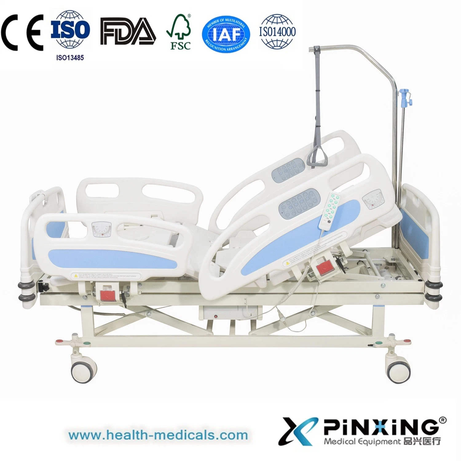 Power Saving Durable 5-Function Medical Emergency Bed for Hospital