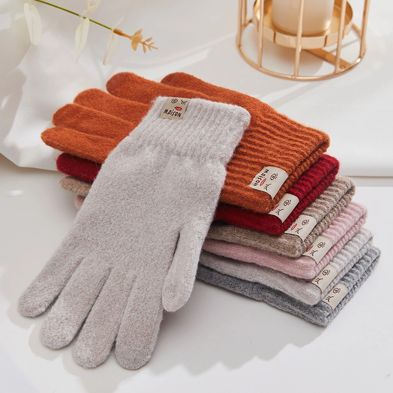 Hersteller New Arrival Damen Warme Acryl Strickhandschuhe