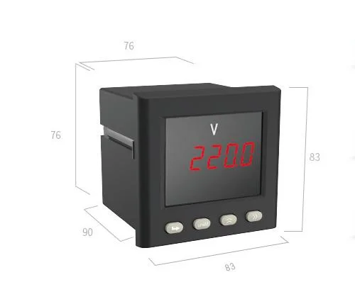 LED Display RS485 Communication Single-Phase Panel Mounted DC Voltmeter