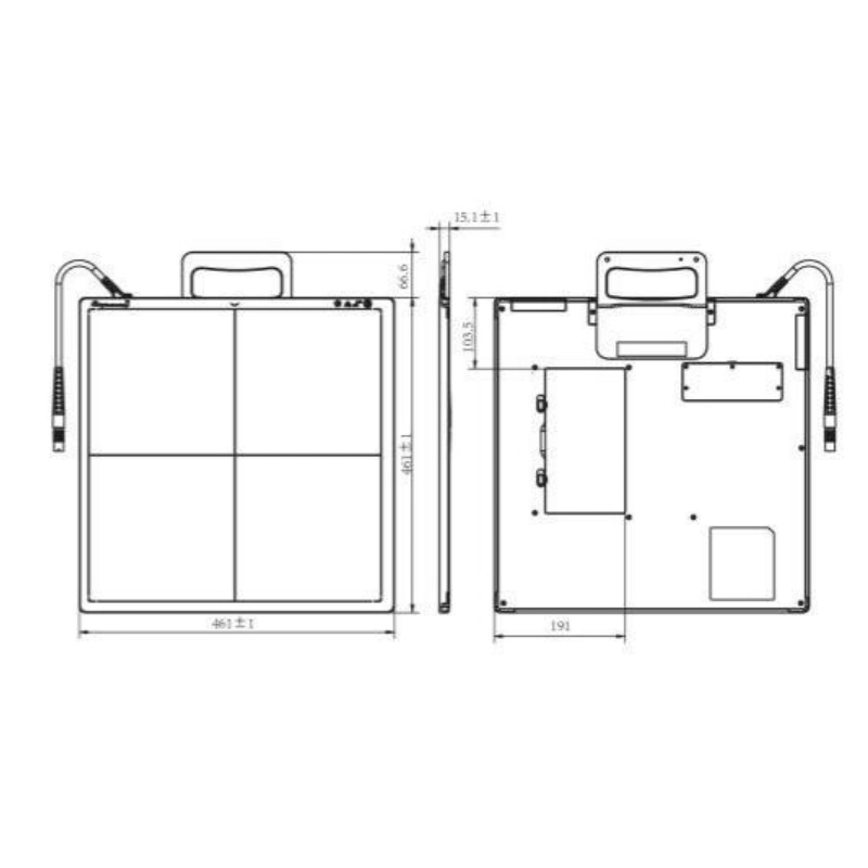 Best Result Fpd 17*17'' Digital X-ray Flat Panel Detector for Veterinary and Human