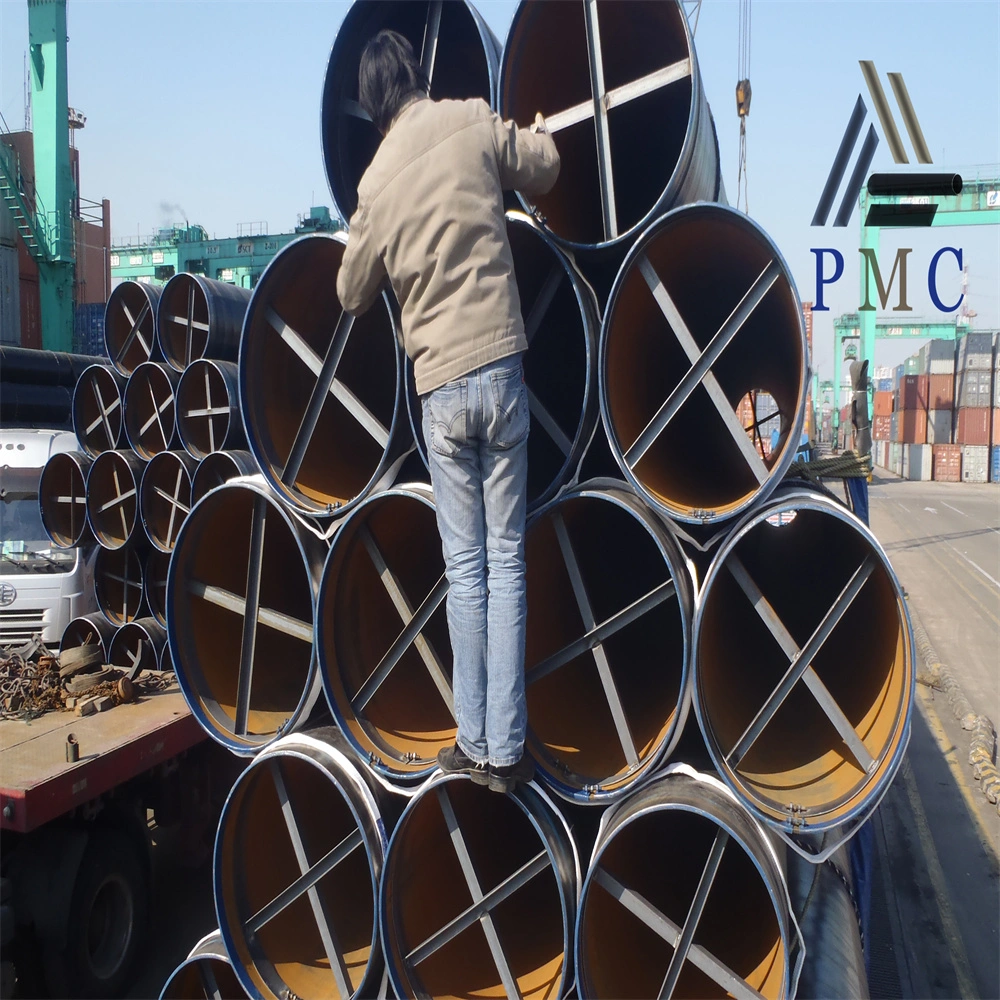 DN100-700 Black Carbon Welded Steel Pipes LSAW Building Material