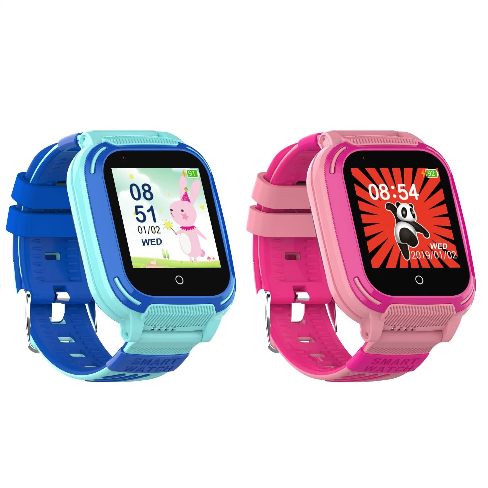 4G LTE IP67 Tarjeta SIM resistente al agua un toque Sos Call Kids Pulsera inteligente GPS Tracker Reloj con llamada de voz global gratuita D62