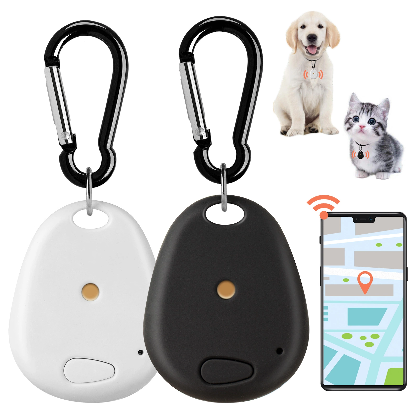 Anti Lost Smart Wireless Bt4.2 Locator Wireless Anti-Theft Mini Alarm Device Keychain Key Finder for Kids Dogs Car Wallet