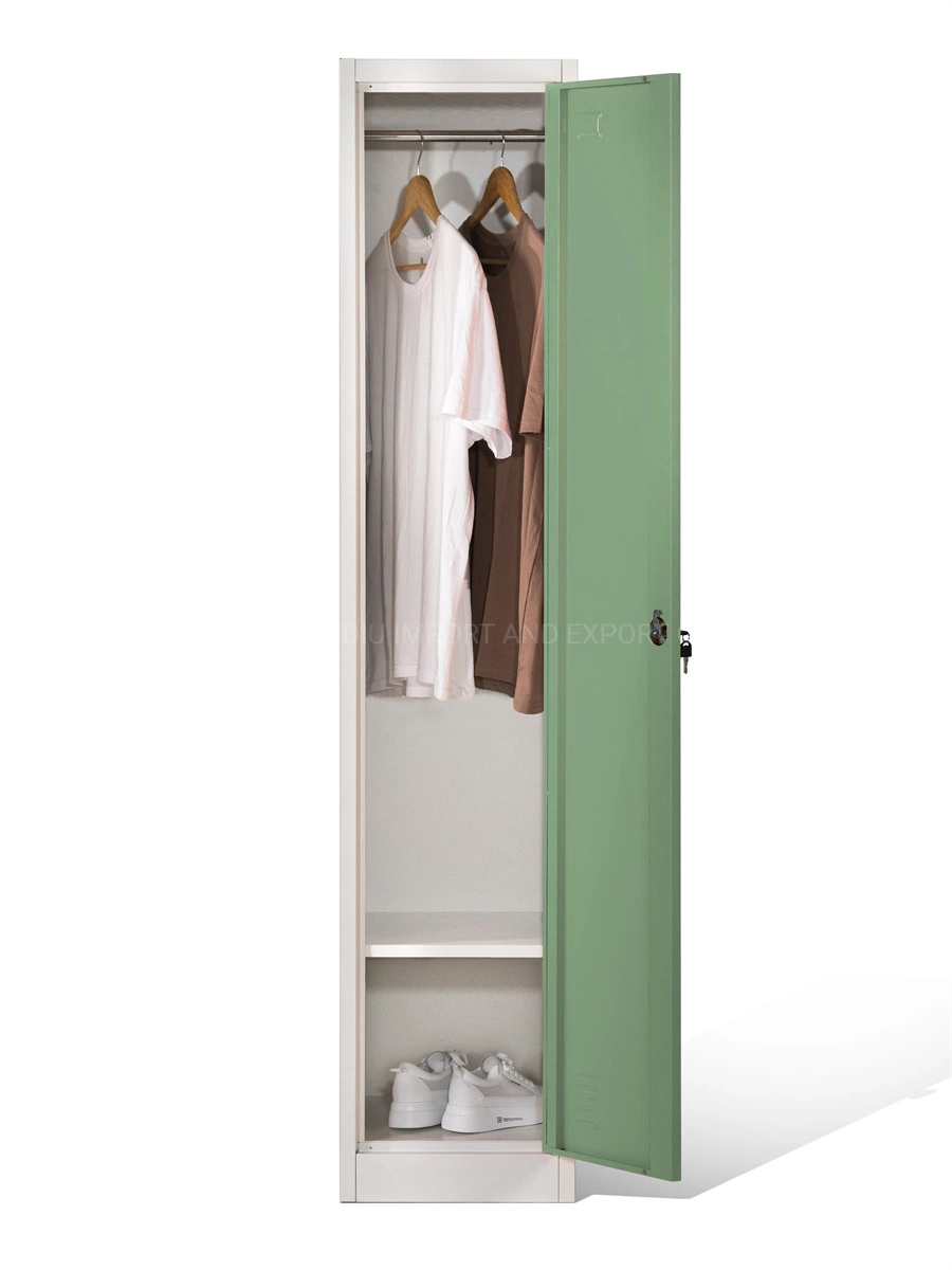 Steel Home Storage Wardrobe Metal 1 Tier School Lockers Cabinet with Sloping Top and Legs