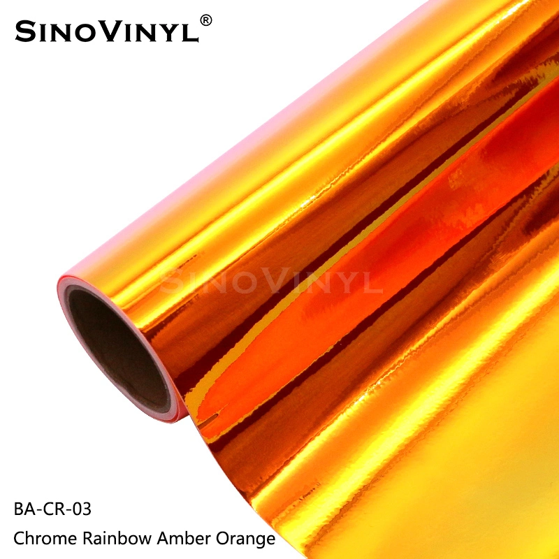 SINOVINYL إعلان ملصق المواد الشعار رسائل لون قوس قزح فيلم كروم لفائف فينيل ذاتية اللصق لرسومات مركبة ذاتية التصميم